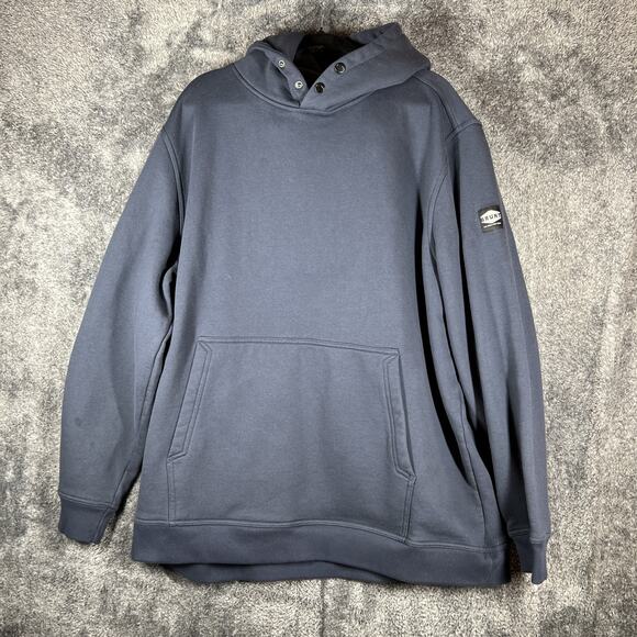 Brunt Hoodie Mens 3XL Blue Pullover Workwear Kangaroo Pocket Heavyweight Fleece - Picture 1 of 8